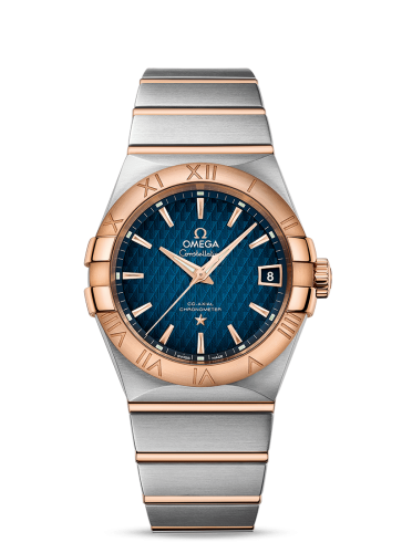 Omega Constellation Co-Axial 38 Stainless Steel / Red Gold / Blue Lozenge